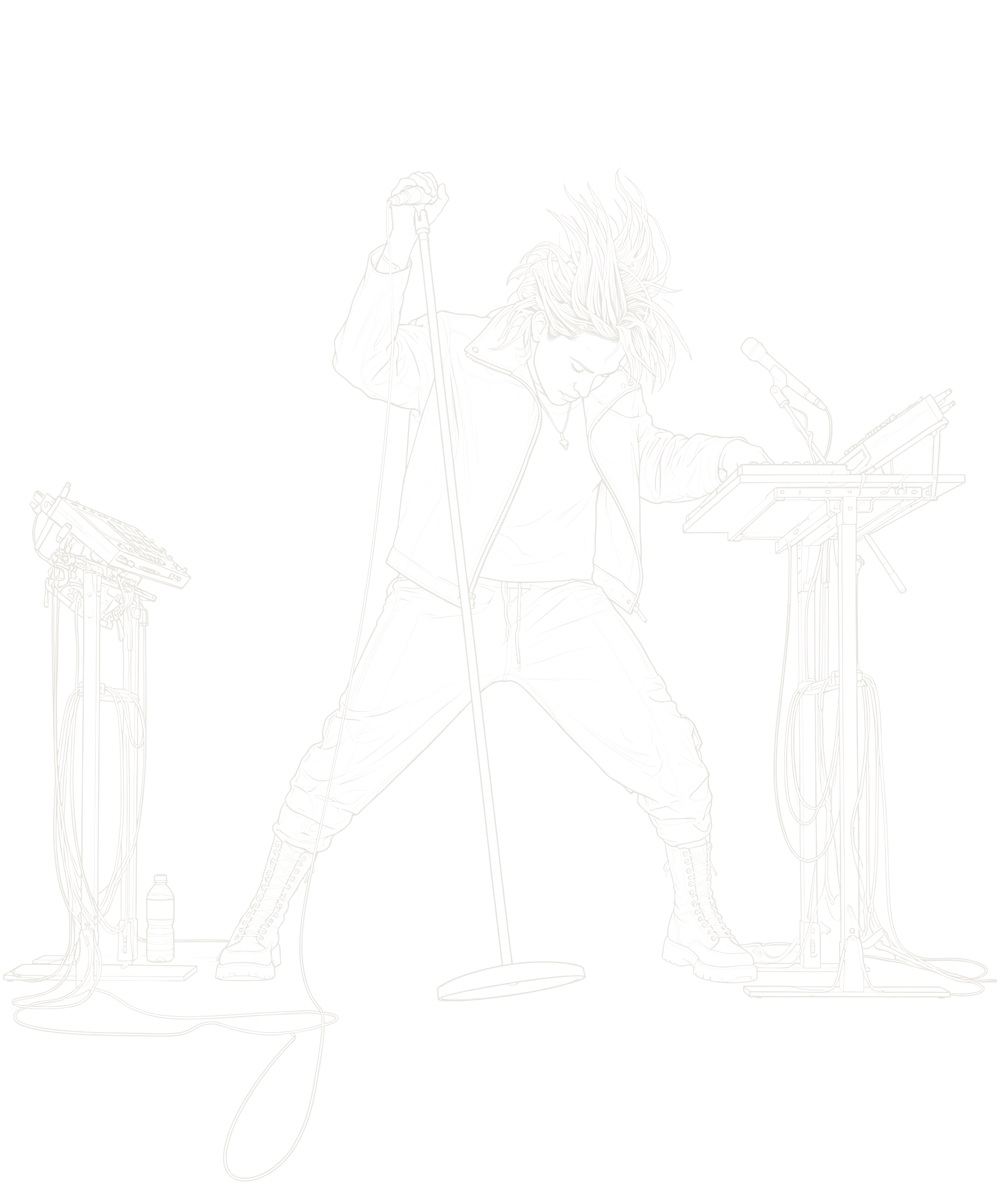Solo multi-instrumentalist performing vocals and electronic instruments